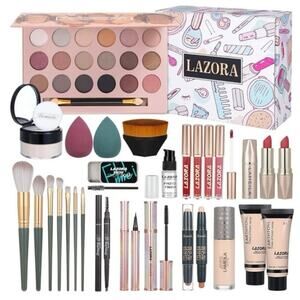Complete Makeup Kit Bundle Set w/ Eyeshadow Palette, Brushes & More NEW/NIB!